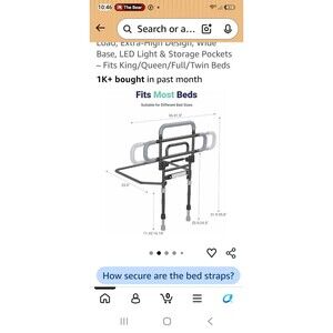 Bed Rails for Elderly Adults Safety, Foldable Bed Assist Rails for Seniors with